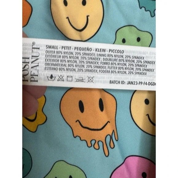 Posh Peanut Mina Reversible Swimsuit Mom‎ Size Small Smiley Face Animal Print - Picture 5 of 7